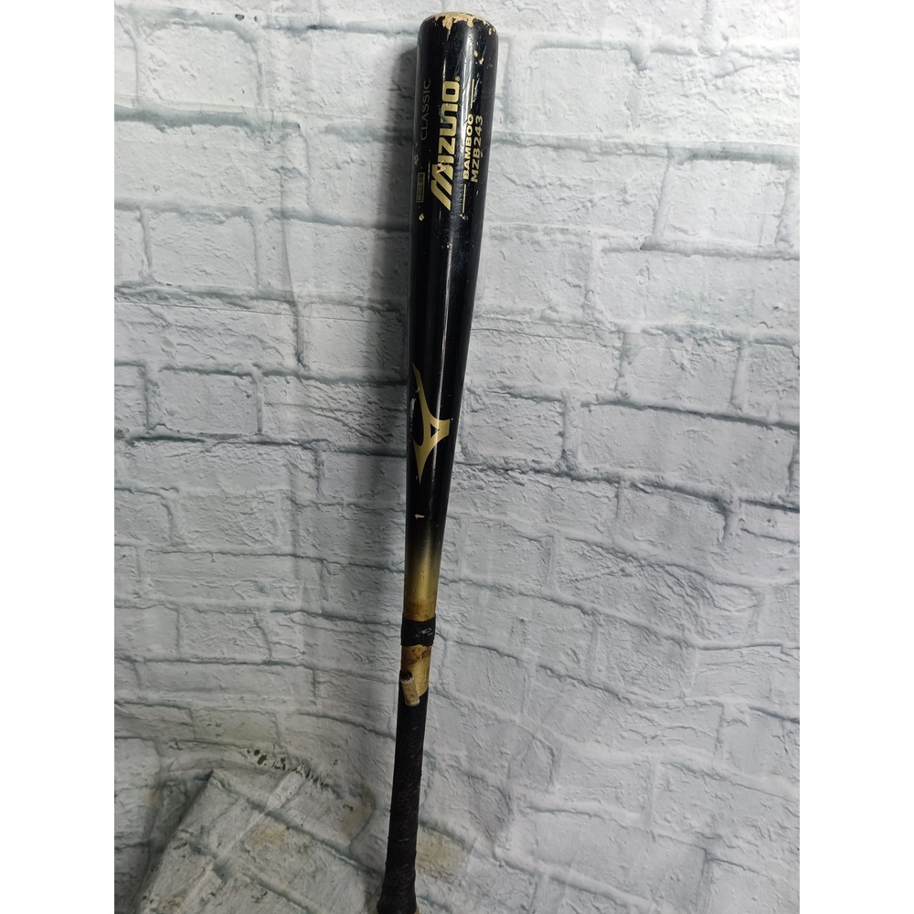 Mizuno Classic Bamboo MZB243 Baseball Bat Black Gold 32 Inch BBCOR .50 Wood Bat